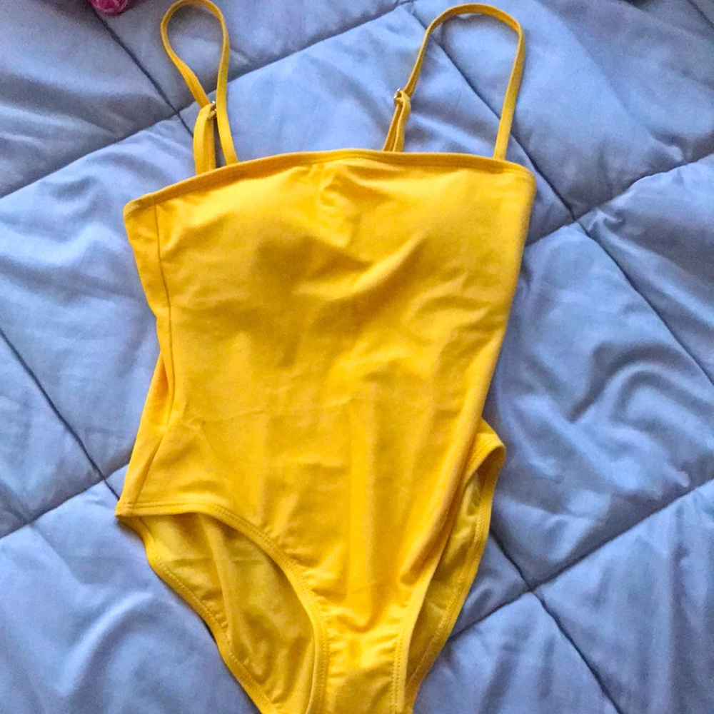Girls Solid One Piece Swimsuit
